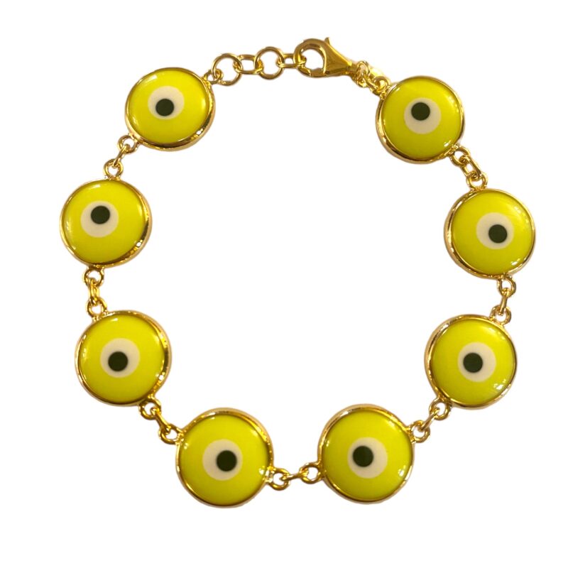 Pulseira Olho Grego Max - Amarelo Flúor