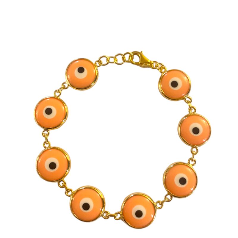 Pulseira Olho Grego Max - Laranja Flúor