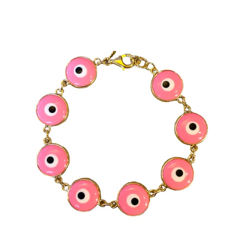 Pulseira Olho Grego Max - Rosa Flúor